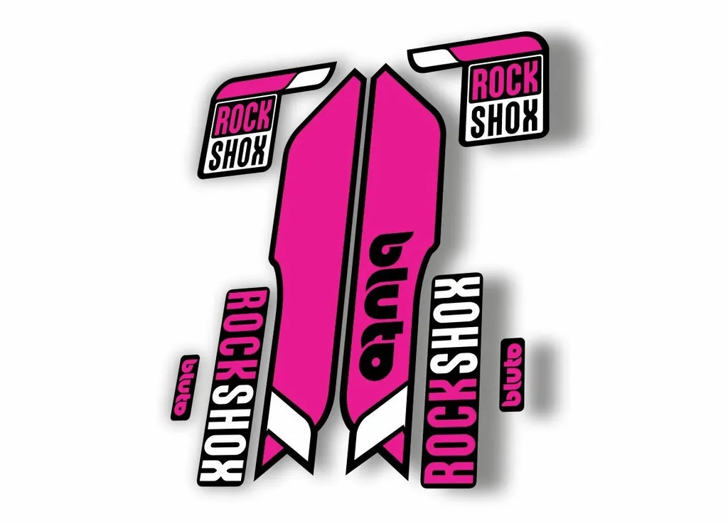 Rock Shox BLUTO 2016-17 Mountain Bike Cycling Fork Decal Sticker Pink - 1