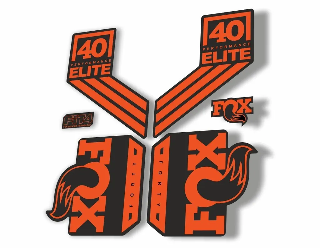 FOX 40 Elite Performance 2017-18 Fork Suspension Factory Decal Sticker Orange - 1