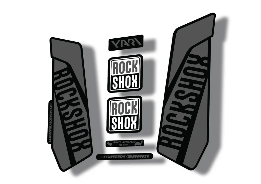 Rock Shox YARI 2015-16 Fork Decal Mountain Bike Cycling Sticker Adhesive Gray - 1