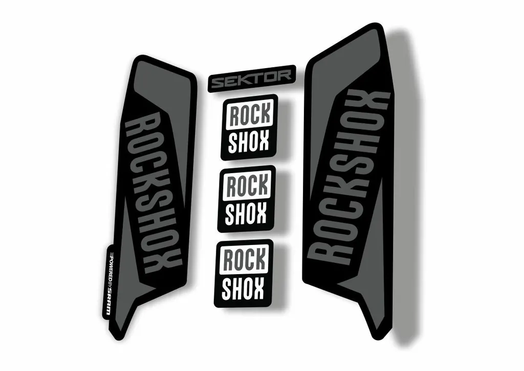 Rock Shox SEKTOR 2016 Fork Decal Mountain Bike Cycling Sticker Adhesive Gray - 1