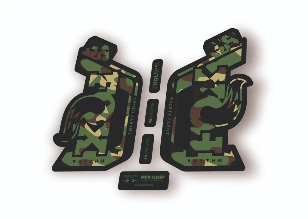 Fox 38 Rhythm 2024 Fork Suspension Factory Decal Sticker Adhesive Camo - 1