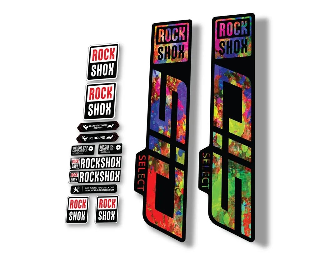 Rock Shox SID 2021 Select Mountain Bike Cycling Decal Sticker Oil Slick - 1