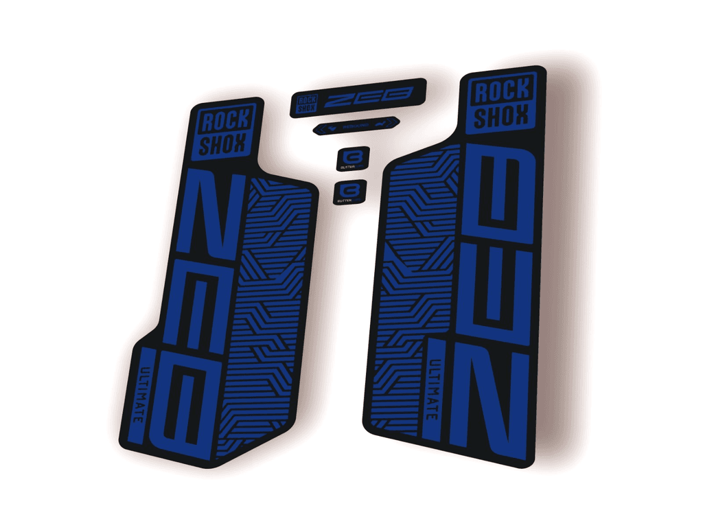Rock Shox ZEB ULTIMATE 2024 Flight Attendant Bike Cycling Decal Sticker D. Blue - 1