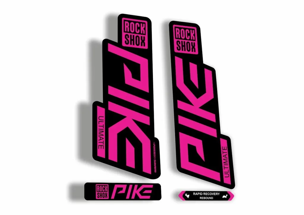 Rock Shox PIKE 2020 ULTIMATE Mountain Bike Cycling Fork MTB Decal Sticker Pink - 1