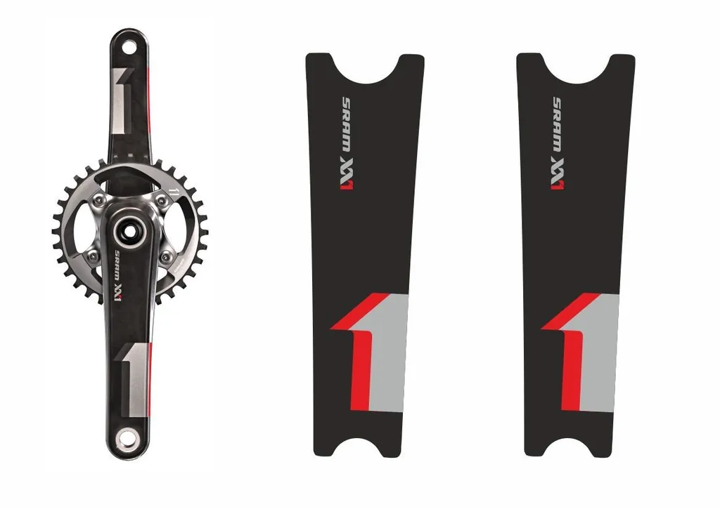 Crank Set Stickers Decals for MTB SRAM XX1 Mountain Bike Bicycle Adhesive 2 Pcs - 1
