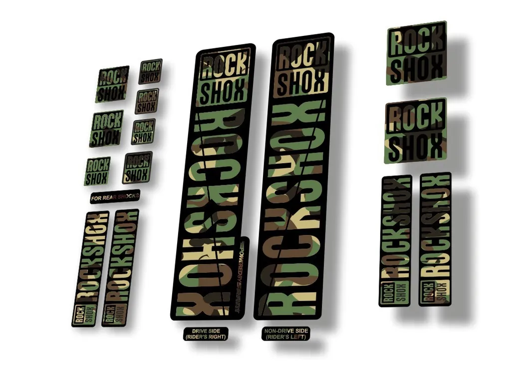 Rock Shox 2018 Decal Set For 30 32 RS1 Mountain Bike Cycling Sticker Camo - 1