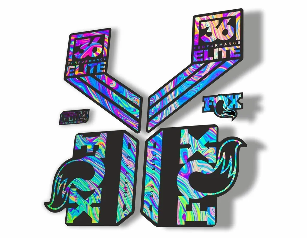 FOX 36 Elite Performance 2017-18 Fork Suspension Fctory Decal Sticker Oil Slick1 - 1
