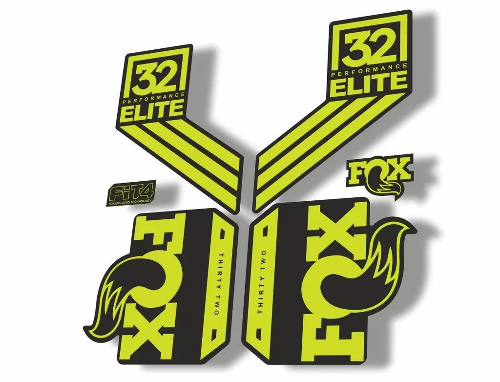 FOX 32 Elite Performance 2017-18 Fork Suspension Fctory Decal Sticker Lime Green - 1
