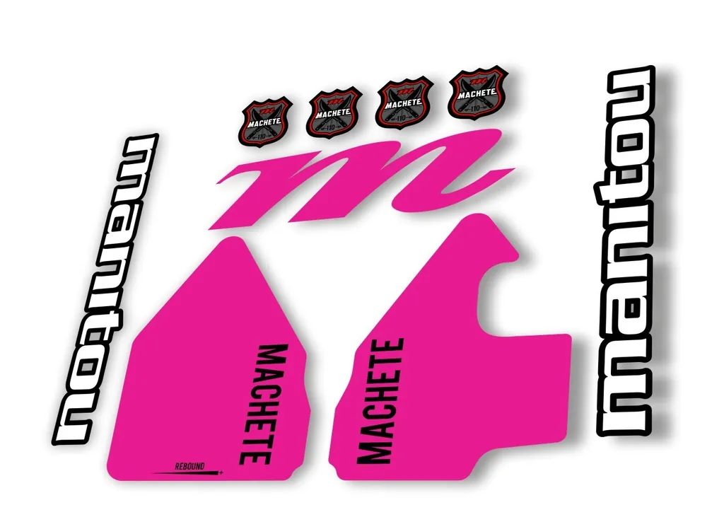 Manitou Machhete 110 Comp 2020 Fork Suspension Decal Kit Sticker Set Pink - 1