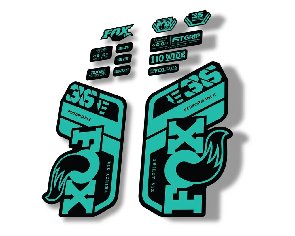 FOX 36 Performance E Bike 2021 Forks Suspension Factory Decal Sticker Dolphin - 1