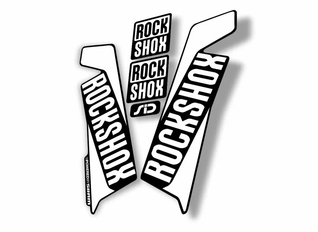 Rock Shox SID 2016-17 Mountain Bike Cycling Fork Decal Sticker Adhesive White - 1