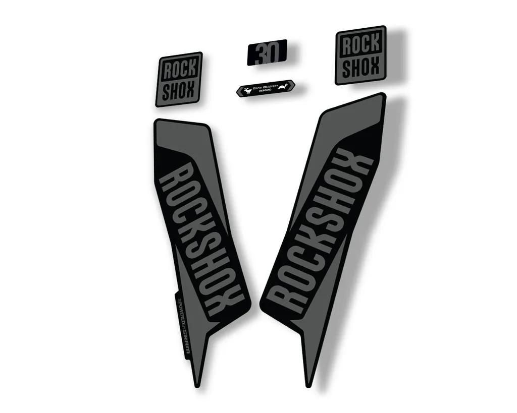 Rock Shox TK 30 2021 Fork Decals Suspension Sticker Adhesive Gray - 1