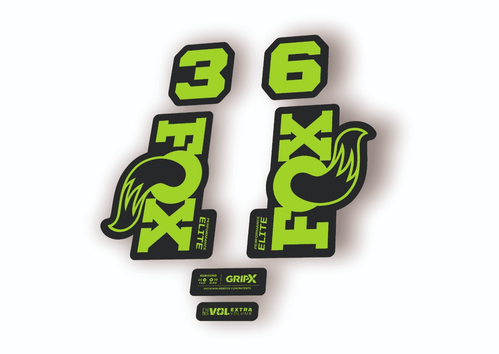 FOX 36 Elite Performance 2026 Fork Factory Decal Sticker Adhesive Green - 1