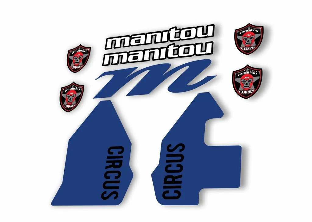 Manitou CIRCUS 2018 Fork Suspension Decal Kit Sticker Dark Blue - 1