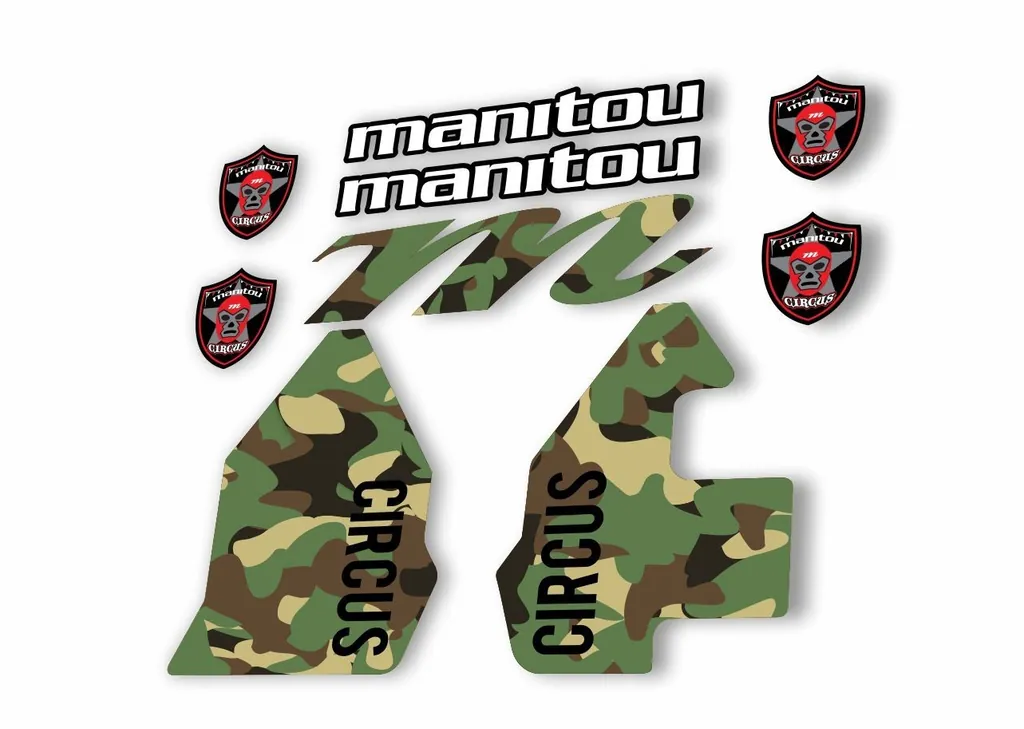 Manitou CIRCUS 2018 Fork Suspension Decal Kit Sticker Camo - 1
