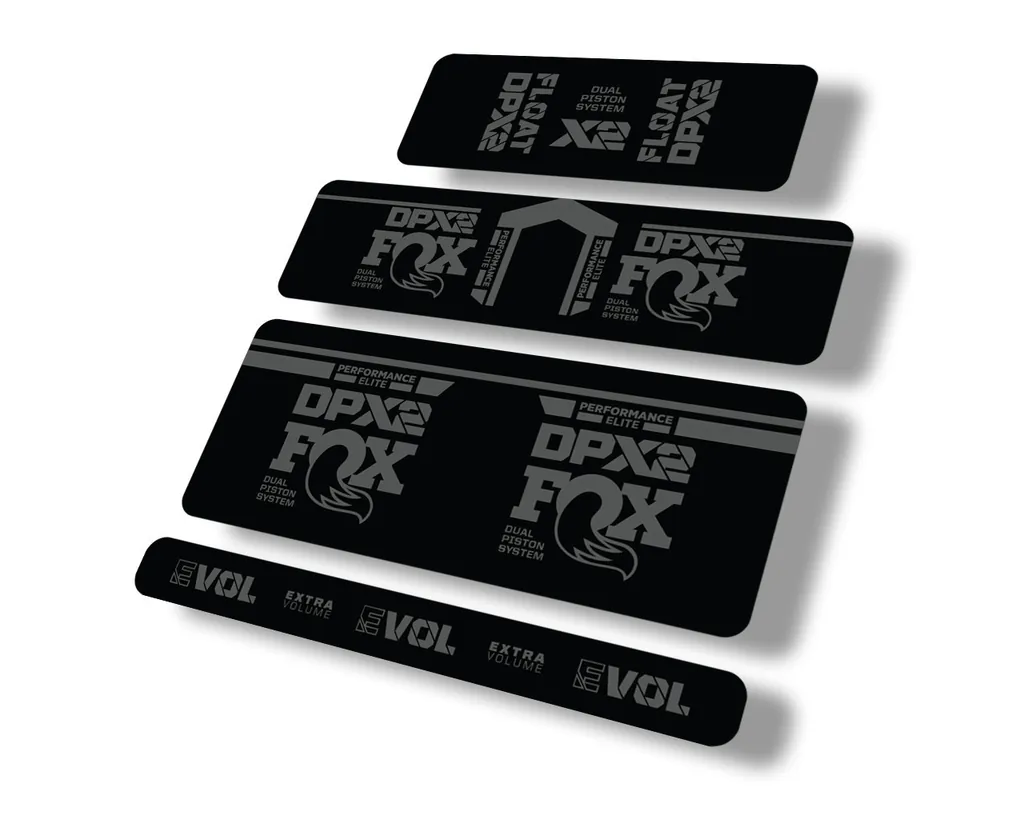 FOX Float DPX2 Performance Elite 2021 Rear Shock Suspension Sticker Decal Gray - 1