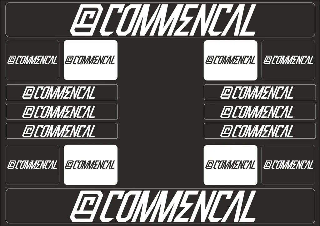 Bicycle Vinyl Frame Stickers Custom Compatible with COMMENCAL White - 1