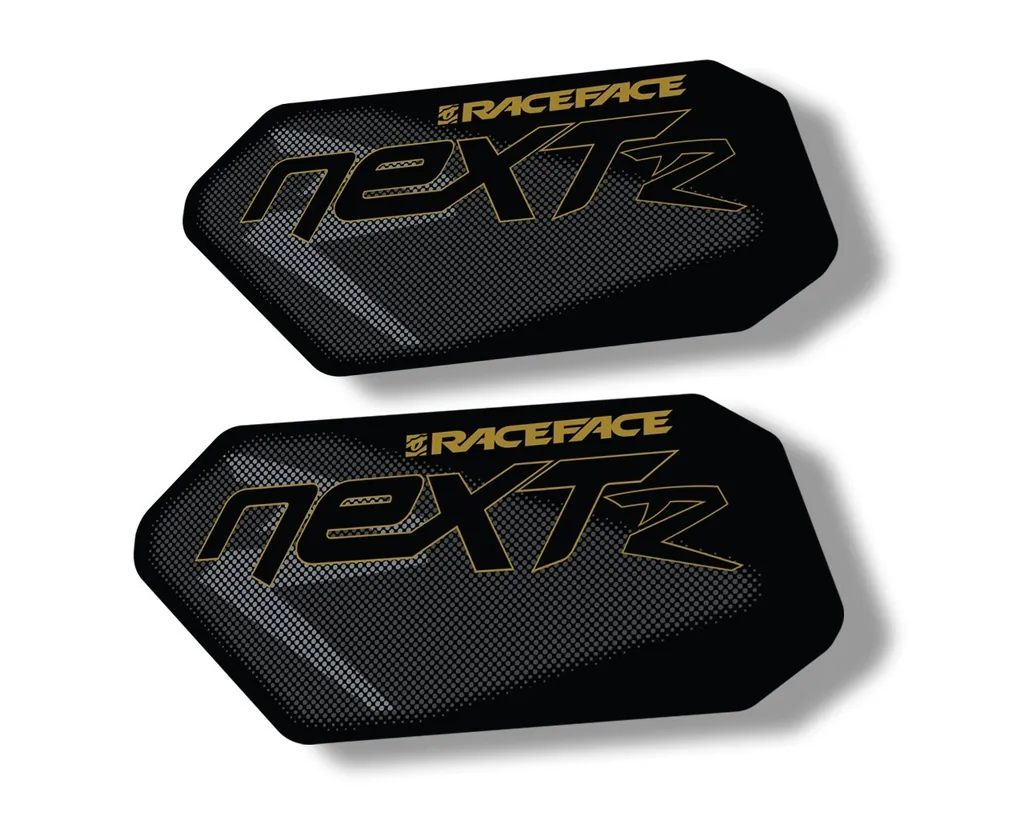 Race Face Next R Crank Decals Set Sticker Mountain Bike Adhesive Gold 2Pcs - 1