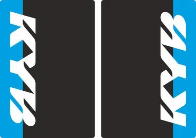 KYB Motocross Upper Fork Decal Stickers Graphic Set Adhesive Blue - 1