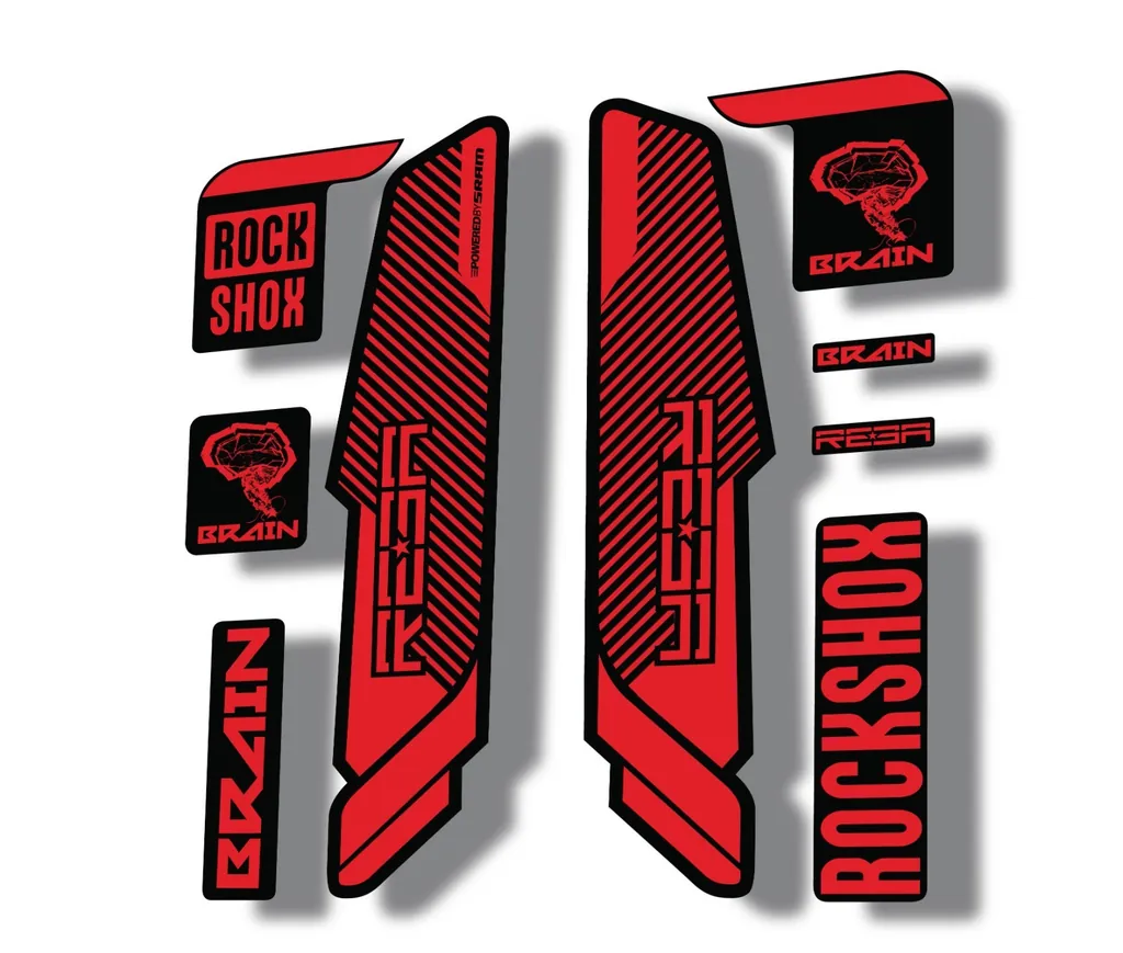 Rock Shox REBA 2014 Brain Fork Decal Mountain Bike Cycling Sticker Adhesive Red - 1