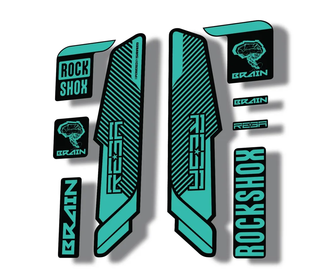 Rock Shox REBA 2014 Brain Fork Decal Mountain Bike Cycling Sticker Dolphin - 1