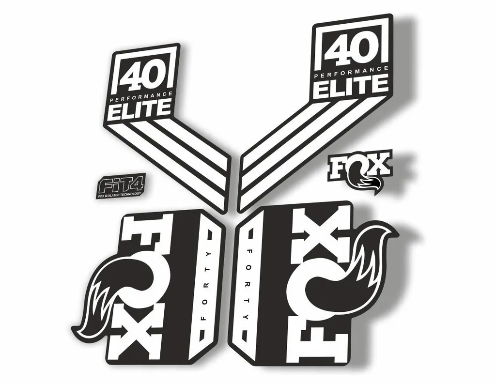 FOX 40 Elite Performance 2017-18 Fork Suspension Factory Decal Sticker White - 1