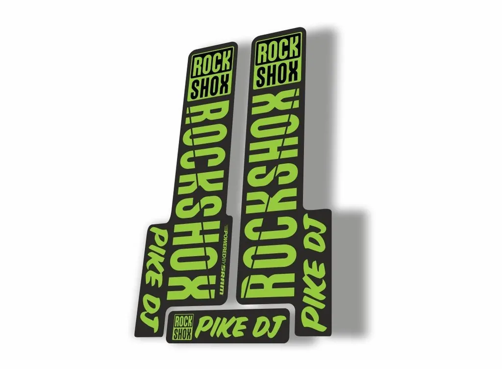 Rock Shox PIKE DJ 2018 Fork Decal Mountain Bike Cycling Sticker Adhesive Green - 1