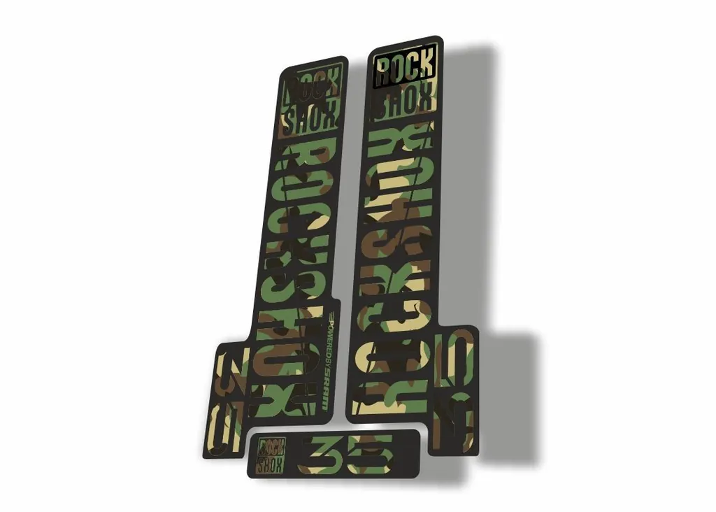 Rock Shox 35 2018 Fork Decal Mountain Bike Cycling Sticker Adhesive Camo - 1