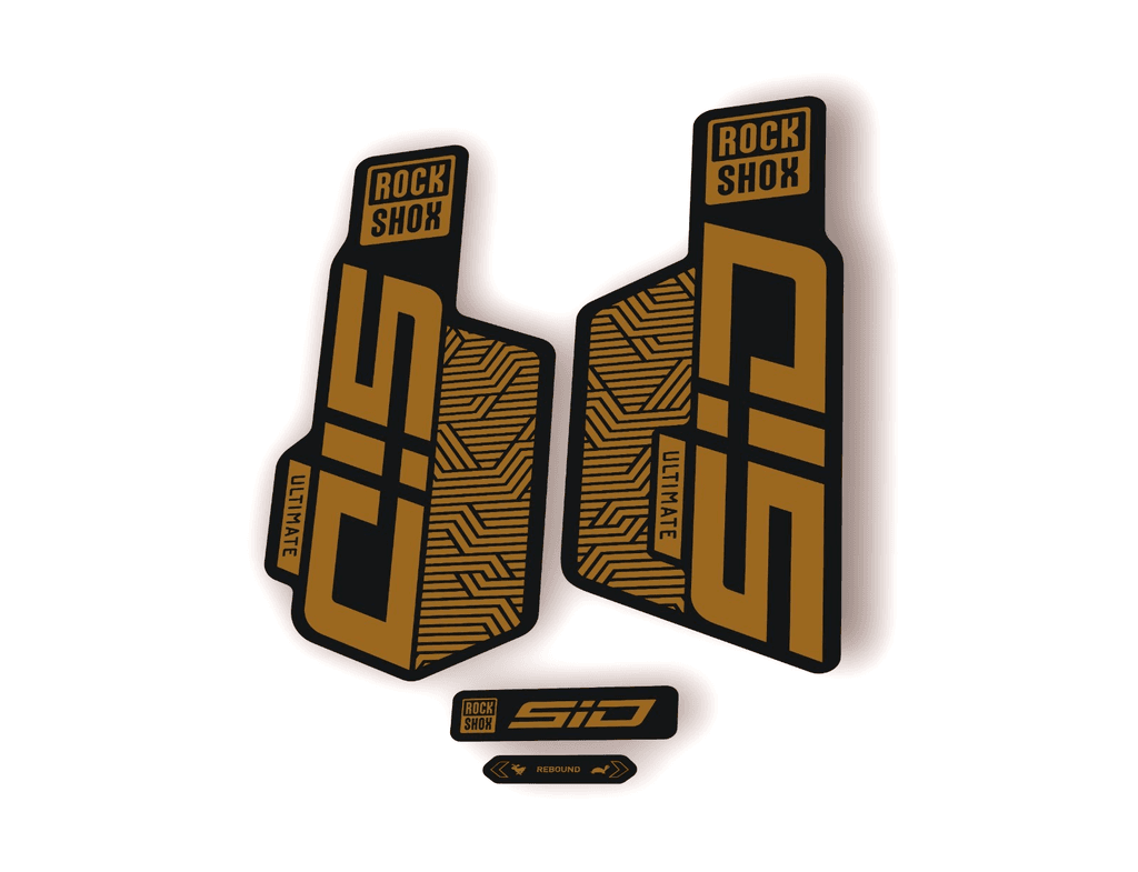 Rock Shox SID ULTIMATE 2025 Flight Attendant Bike Cycling Decal Sticker Gold - 1