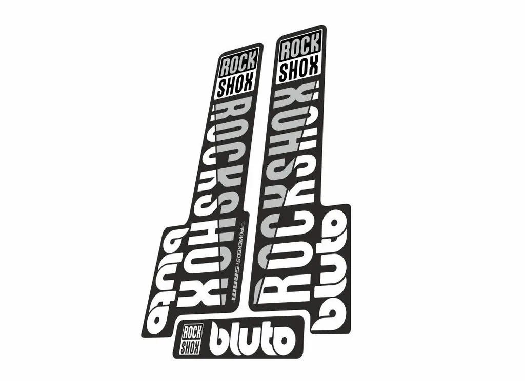 Rock Shox BLUTO 2018 Mountain Bike Cycling Decal Kit Sticker White - 1