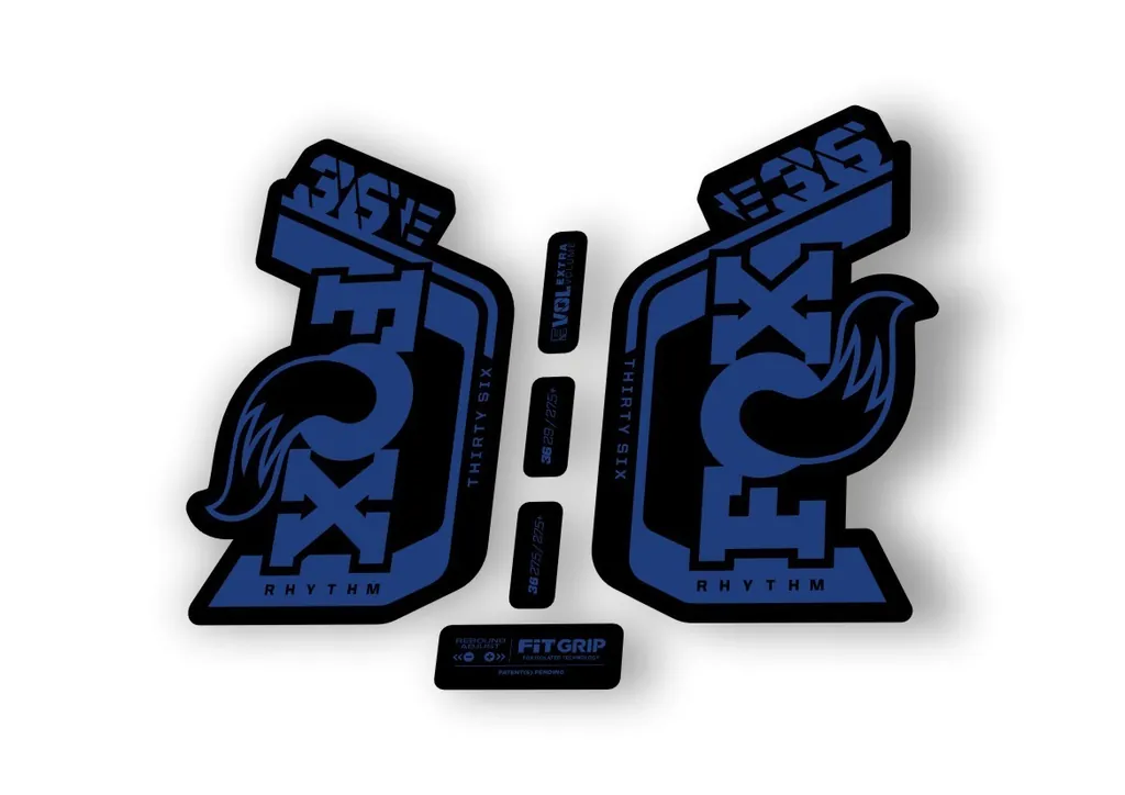 Fox 36 Rhythm E Bike 2024Fork Suspension Factory Decal Sticker Adhesiv Dark Blue - 1
