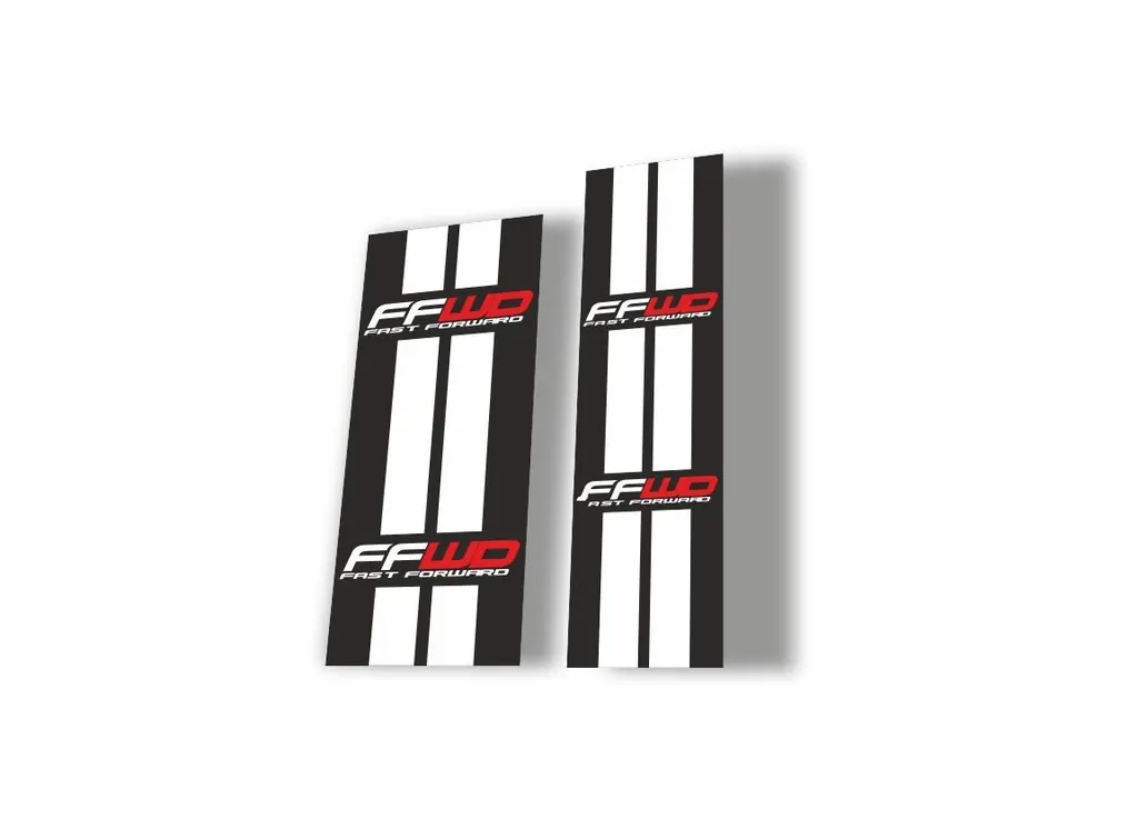 FFWD Bicycle Hub Decal Road Bike Rims Sticker Adhesive Set Vinyl Sheet 2 Pcs - 1