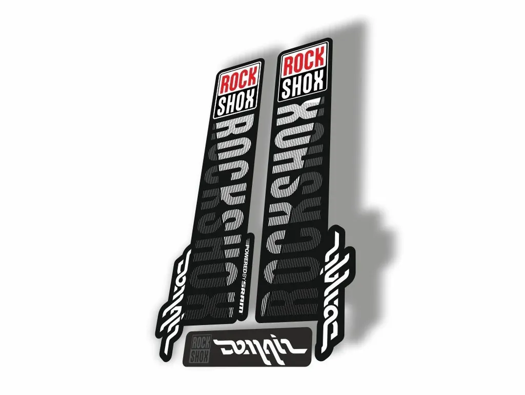 Rock Shox DOMAIN 2018 Fork Decal Mountain Bike Cycling Sticker White Gray - 1