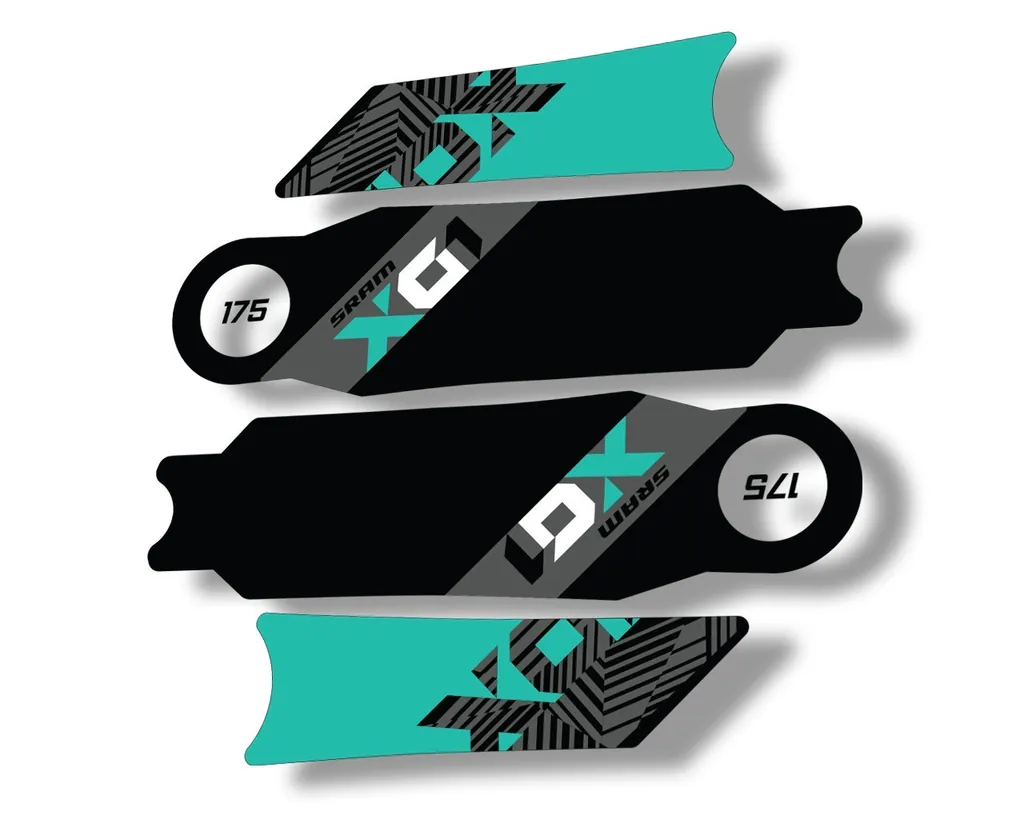 Crank Set Stickers Decals MTB Sram X01 Eagle 2018 Bicycle 2Pcs Adhesive Dolphin - 1