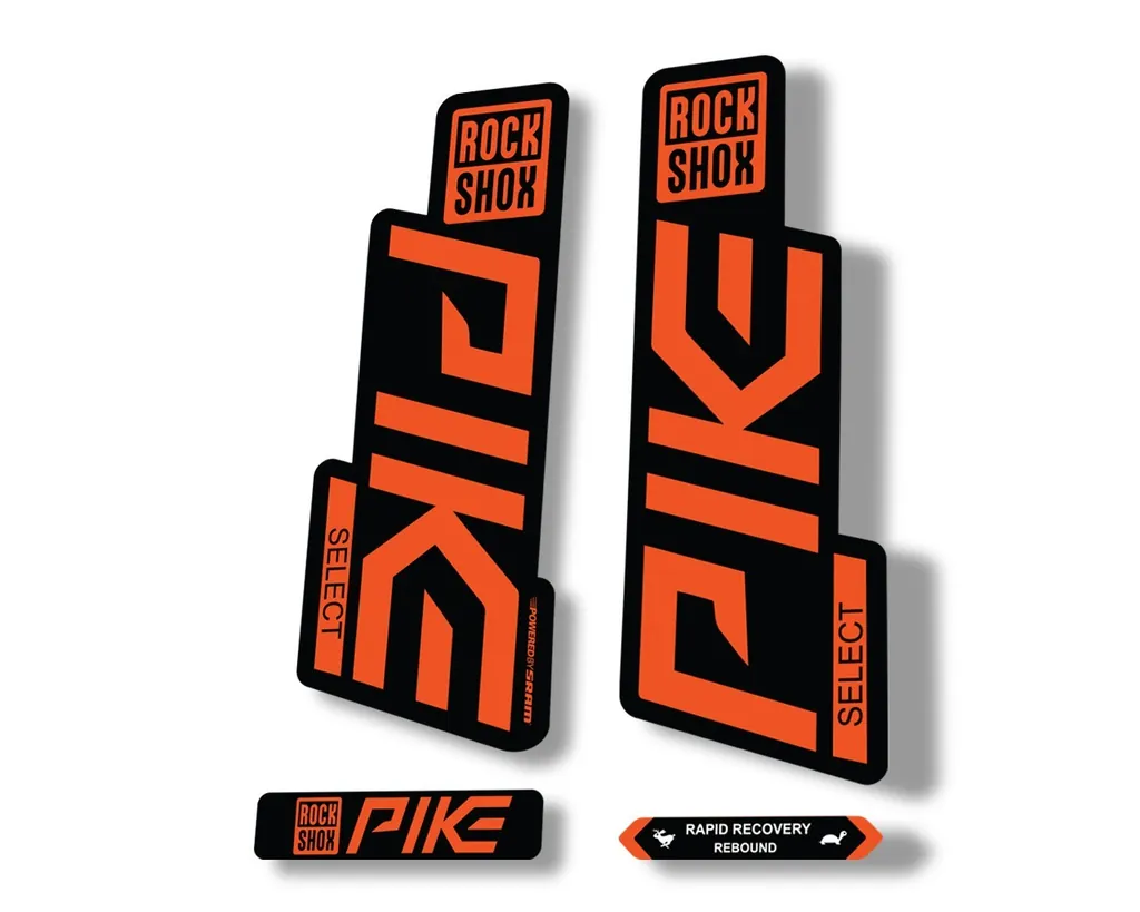 Rock Shox PIKE SELECT 2020 Fork Decal Mountain Bike Cycling Sticker Orange - 1