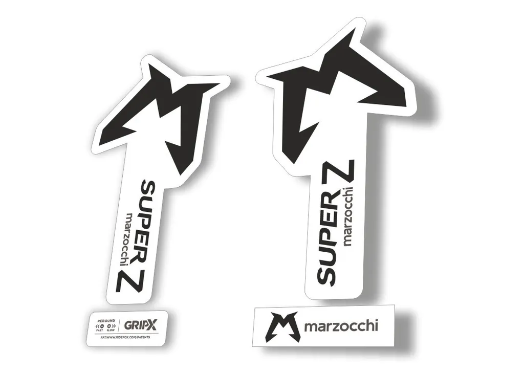 Marzocchi SUPER Z 2025 Fork Suspension Sticker Decal Kit Adhesive Black - 1