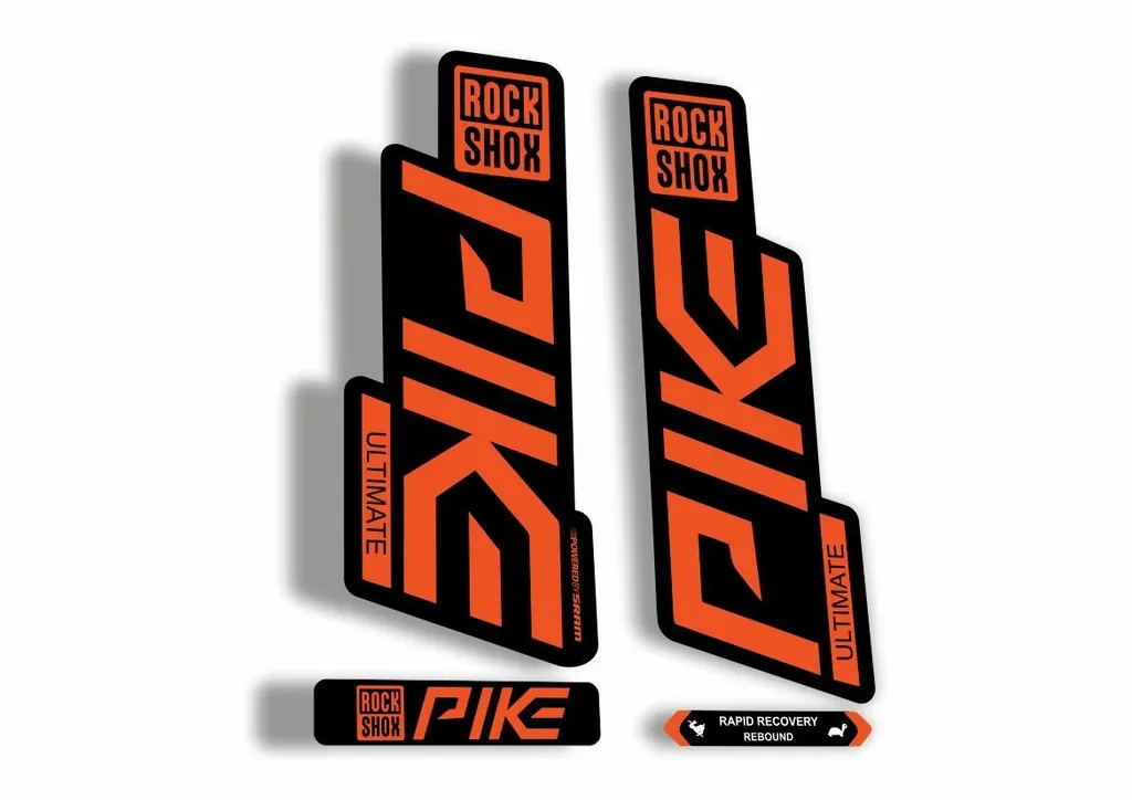 Rock Shox PIKE 2020 ULTIMATE Mountain Bike Cycling Fork MTB Decal Sticker Orange - 1