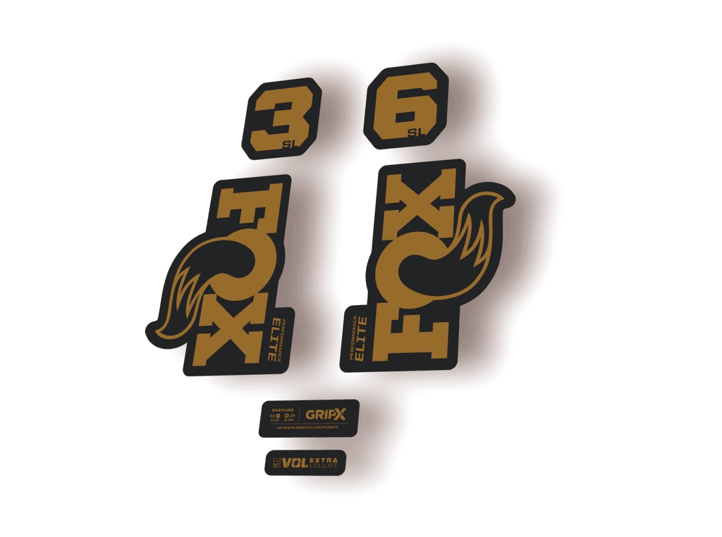 FOX 36 SL Elite 2026 Fork Factory Suspension Decal Sticker Adhesive Gold - 1