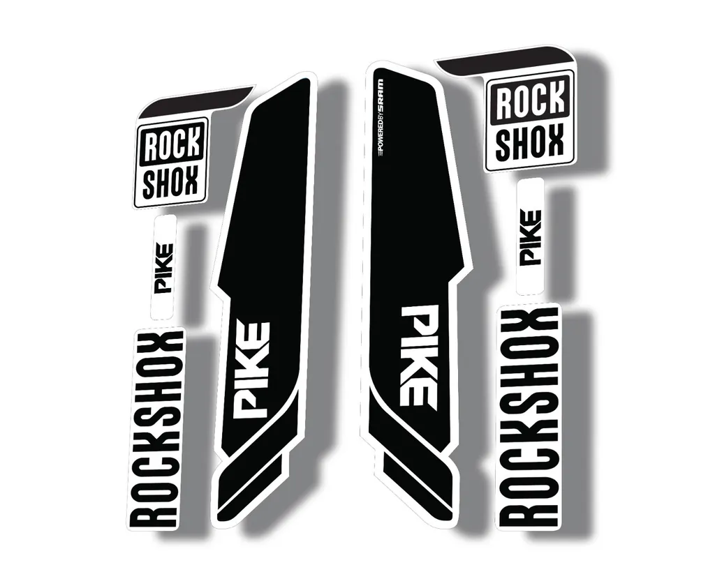 Rock Shox PIKE 2014 Mountain Bike Cycling Decal Kit Sticker Adhesive Black - 1