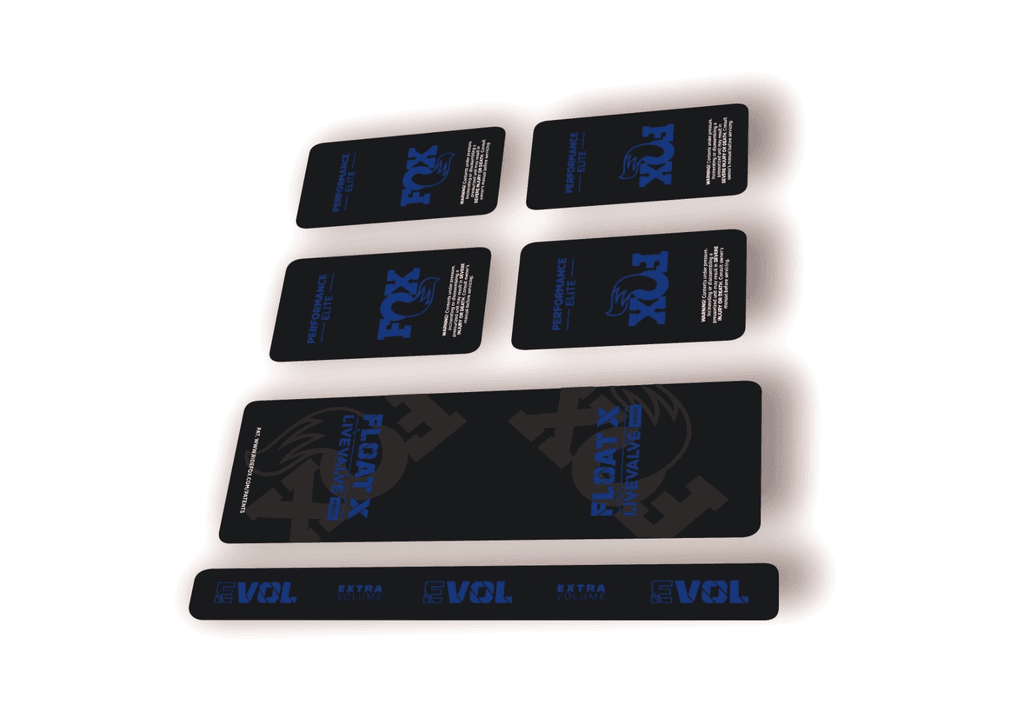FOX Float X 2025 Elite Live Valve NEO Rear Shock Decal Sticker Kit D. Blue - 1