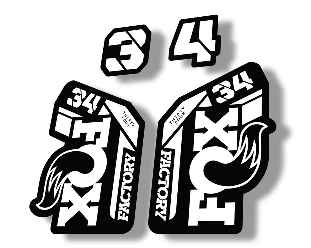 FOX 34 2021 Factory Forks Suspension Decal Sticker White - 1