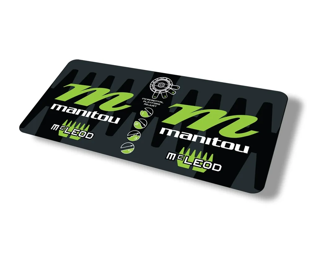 Manitou Mcleod 2015 Rear Shock Suspension Factory Sticker Decal Green - 1