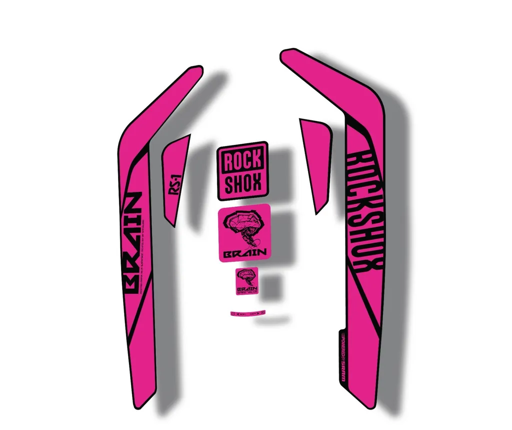 Rock Shox RS-1 Brain 2016-17 Mountain Bike Cycling Decal Sticker Adhesive Pink - 1