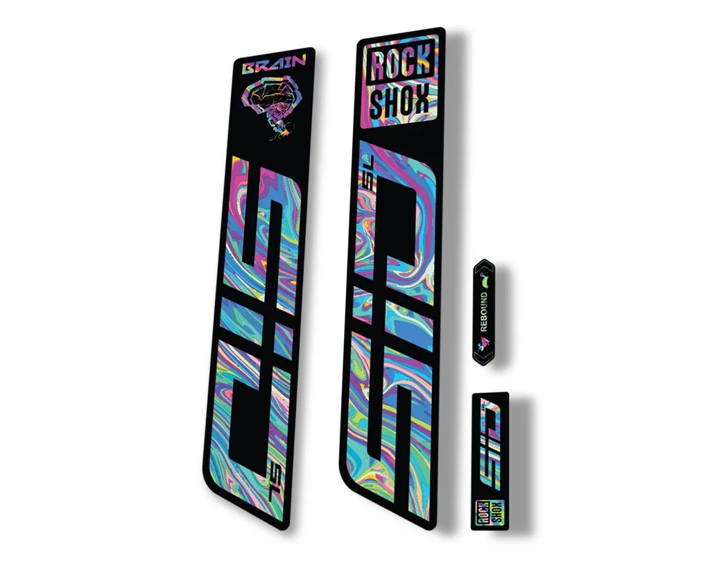 Rock Shox SID SL Brain 2021 Mountain Bike Cycling Decal Sticker Oil Slick 1 - 1