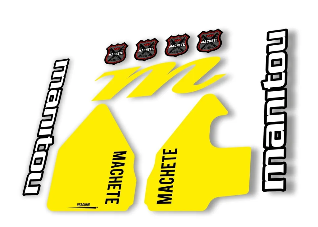 Manitou Machhete 110 Comp 2020 Fork Suspension Decal Kit Sticker Set Yellow - 1