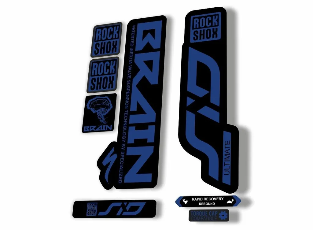 Rock Shox SID Brain ULTIMATE 2020 Mountain Bike Cycling Decal Sticker D. Blue - 1