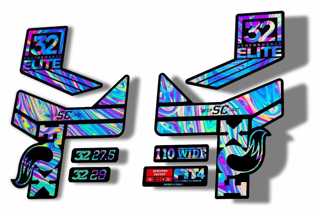 FOX 32 Step Cast SC EP Fork Suspension Factory Decal Sticker Oil Slick 1 - 1