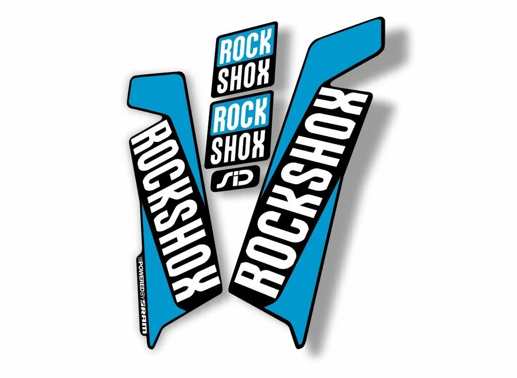 Rock Shox SID 2016-17 Mountain Bike Cycling Fork Decal Sticker Adhesive Blue - 1