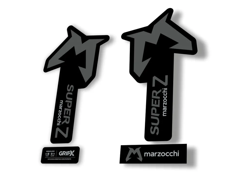 Marzocchi SUPER Z 2025 Fork Suspension Sticker Decal Kit Adhesive Gray - 1