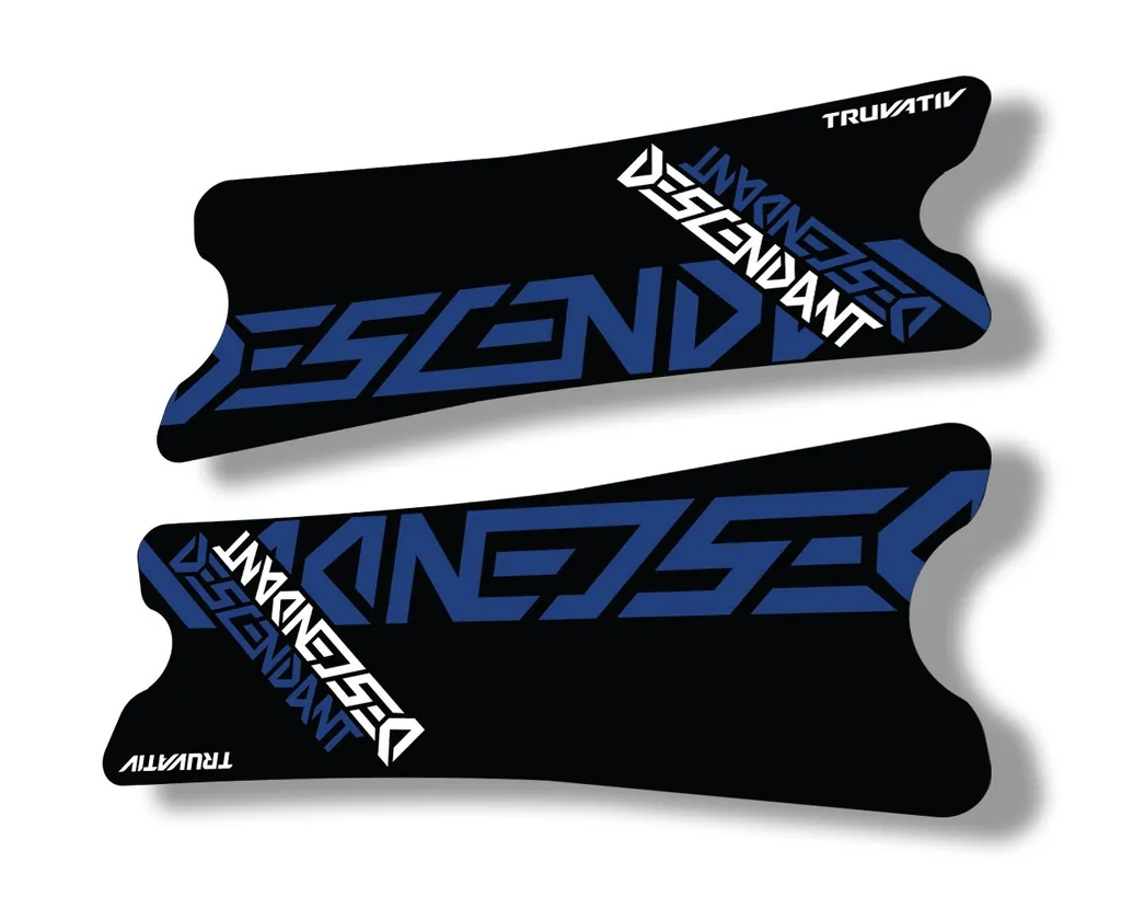 Truvativ 2018 Dexcendant Crank Set Stickers Decals MTB Bicycle 2Pcs Dark Blue - 1